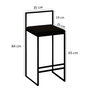 Hanah Home Juego de Mesa y Taburetes de Bar Nordic - Nogal y Negro
